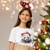 T-Shirt Panda de Noël, personnalisable