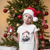 T-Shirt Panda de Noël, personnalisable