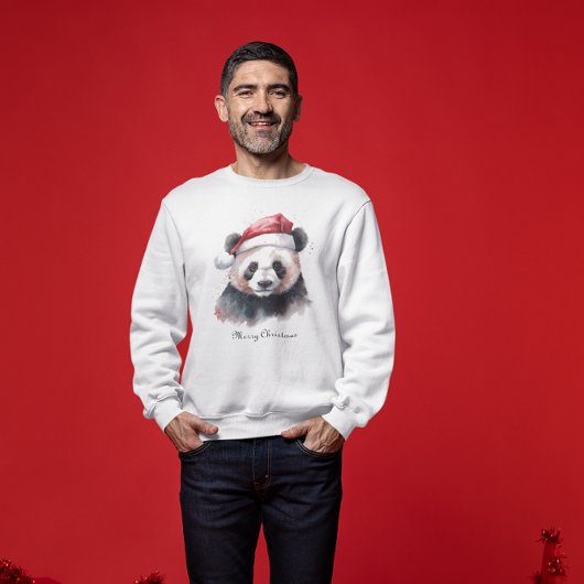 T-shirt Panda de Noël, personnalisable