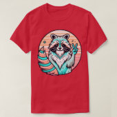 T-shirt Panda de panda de panda rétro mignonne (Design devant)