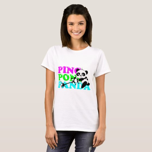 T-shirt Panda de ping-pong (Devant entier)