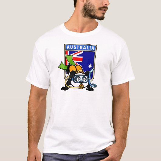T-shirt Panda de plongée australienne (Devant)