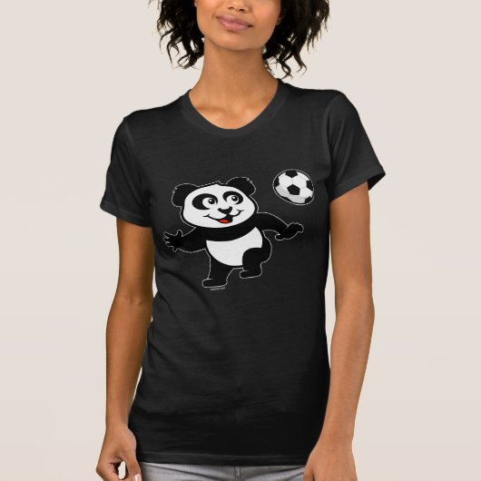 T-shirt Panda de soccer mignon (Devant)