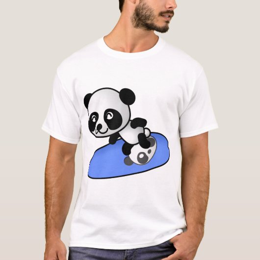 T-shirt Panda de surf (Devant)