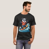 T-shirt Panda de surf en style tropical - Amusant et relax (Devant entier)