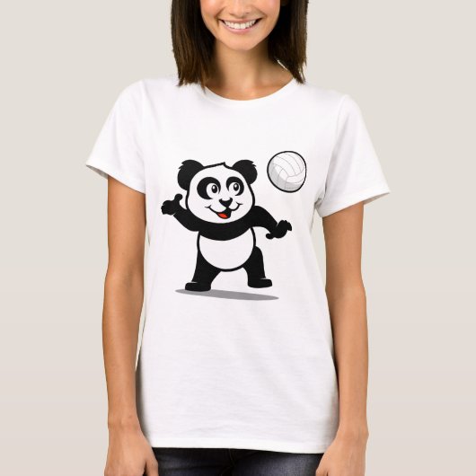 T-shirt Panda de volley-ball (Devant)