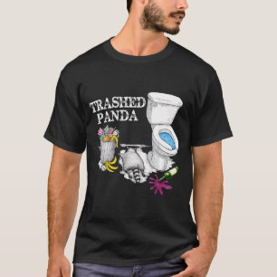 T-shirt Panda Dégradé Panda Ivre Animal de Fête Mème Drôle
