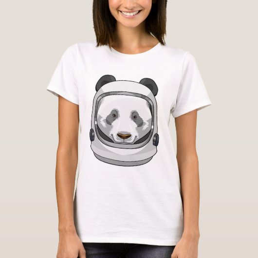 T-shirt Panda en astronaute avec casque (Devant)