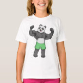T-shirt Panda en Bodybuilder au Bodybuilding (Devant)