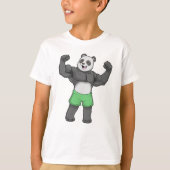 T-shirt Panda en Bodybuilder au Bodybuilding (Devant)