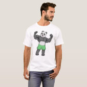 T-shirt Panda en Bodybuilder au Bodybuilding (Devant entier)
