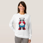 T-shirt Panda en boîte avec gants de boxe (Devant entier)