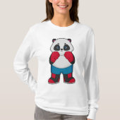 T-shirt Panda en boîte avec gants de boxe (Devant)