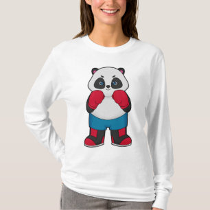 T-shirt Panda en boîte avec gants de boxe