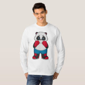 T-shirt Panda en boîte avec gants de boxe (Devant entier)