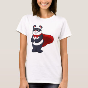 T-shirt Panda en héros avec Masque et Cap