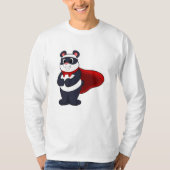 T-shirt Panda en héros avec Masque et Cap (Devant)