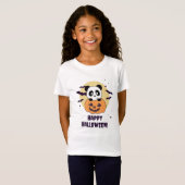 T-Shirt Panda En Pandas Douces Citrouilles Bonne Halloween (Devant entier)