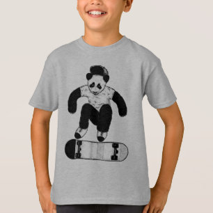T-shirt Panda en skateboard