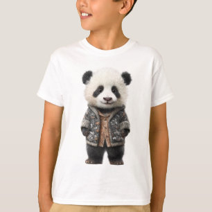 T-shirt Panda Enfants Veste À Motif
