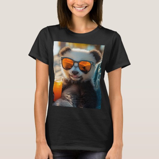 T-shirt Panda est au soleil (Devant)