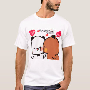 T-shirt Panda Et Brownie - Véritable Amour BuBu DuDu Coupl