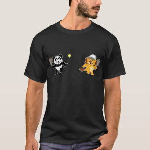 T-shirt Panda et lion de tennis