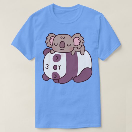 T-shirt Panda Et Ours De Koala À Coucher (Design devant)