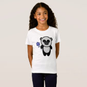 T-shirt Panda Fleur Paix (Devant entier)