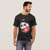 T-shirt Panda For 'S Day Animals With He (Devant entier)