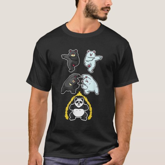 T-shirt Panda Fusion Panda Ours (Devant)