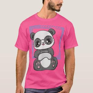 T-shirt Panda Gamer Au Travail Kawaii Bear Enviromentalist