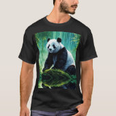T-shirt Panda géant dans la forêt de Bamboo (Devant)