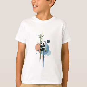 T-shirt Panda Grimpant sur du Bambou Enfants