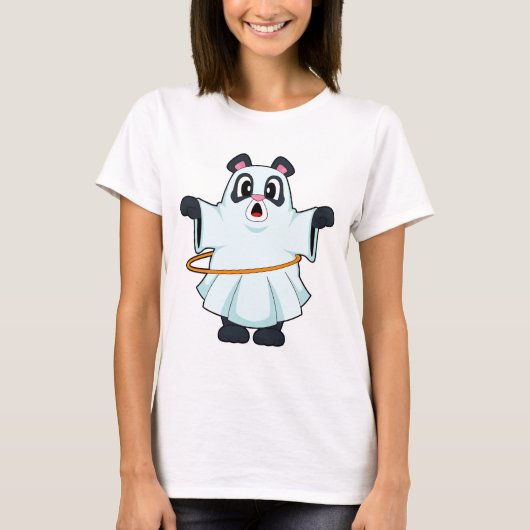 T-shirt Panda Halloween Fitness (Devant)