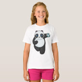 T-shirt Panda Handball player Handball (Devant entier)