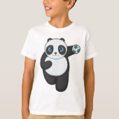 T-shirt Panda Handball player Handball (Devant)