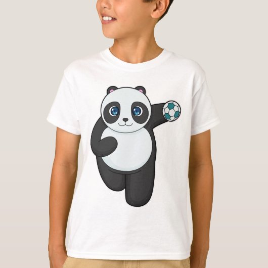 T-shirt Panda Handball player Handball (Devant)