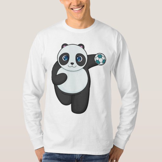 T-shirt Panda Handball player Handball (Devant)