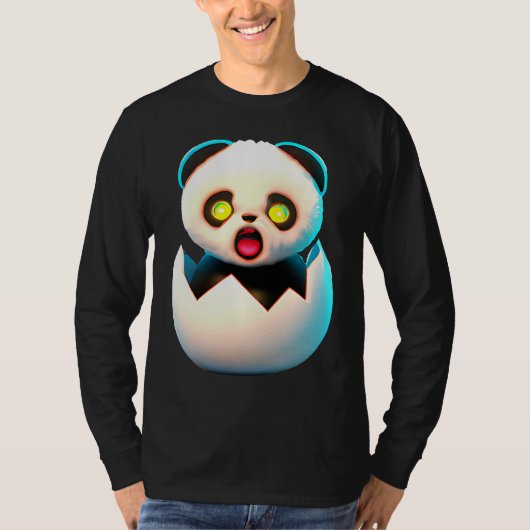 T-shirt Panda hatches from egg (Devant)