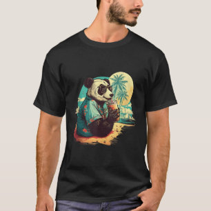 T-shirt Panda Hawaïen Extraordinaire animal de la mer du S