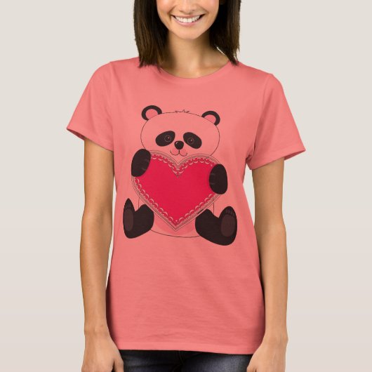 T-shirt Panda Heart (Devant)