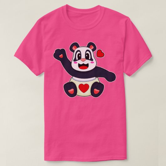 T-shirt Panda Heart 2 (Design devant)