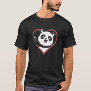 T-shirt Panda Heart Panda Ours Animal