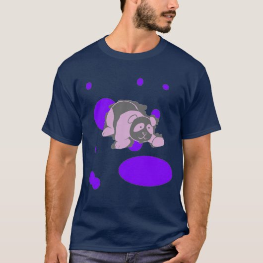 T-shirt panda impressionnant frais fou (Devant)