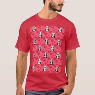 T-shirt Panda In Pink Background With Owls Pet Bandana
