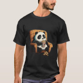 T-shirt Panda Is On The Couch Eating Popcorn (Devant)