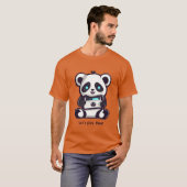 T-shirt panda jeu vintage drôle (Devant entier)