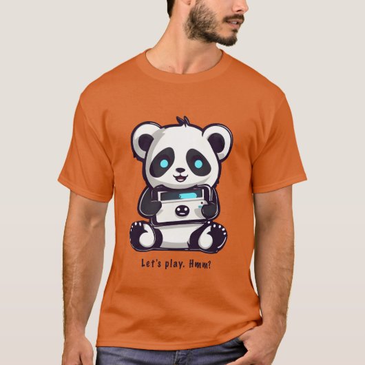 T-shirt panda jeu vintage drôle (Devant)