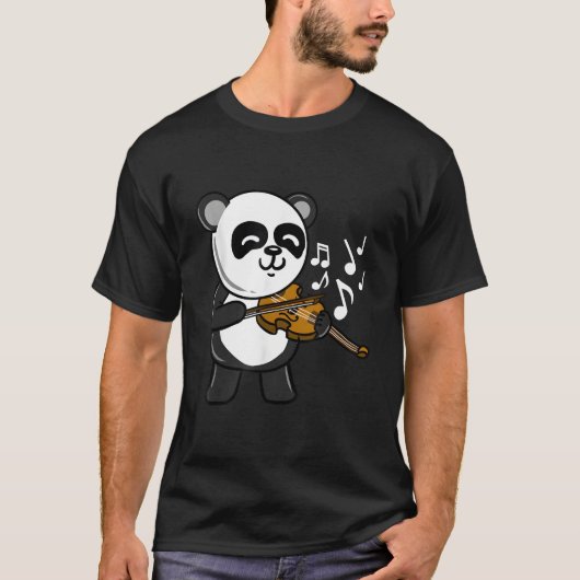 T-shirt Panda jouant du violon (Devant)